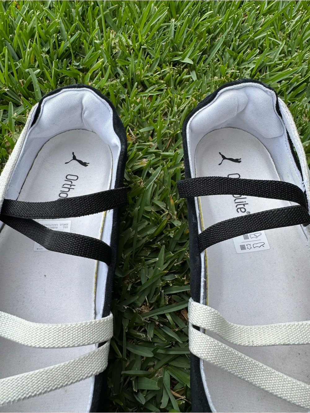 PUMA Women’s Black and Cream Ballet Sneaker Flats - Picture 4 of 10